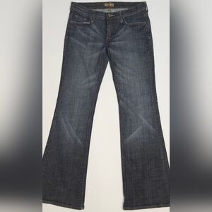 Y2K style, See Thru Soul I Am Dino Flare Dark Wash Blue Jeans